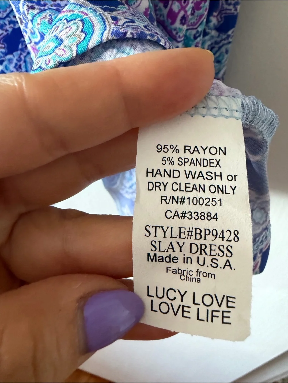 Lucy Love Slay Dress Small Blue Purple Paisley Mandala Medallion Mini NWT